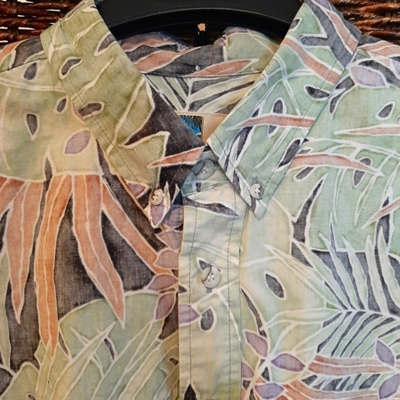 Kahala Reverse Dyed Hawaiian Shirt Tropical Beach Travel Vacation Size XXL - Picture 2 of 7